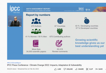IPCC Press Conference: Climate Change 2022:  Impacts, Adaptation & Vulnerability