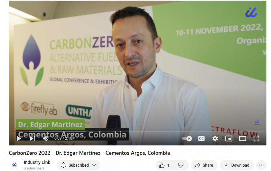 Cementos Argos Sustainability Senior Director testimonial on CarbonZero 2022